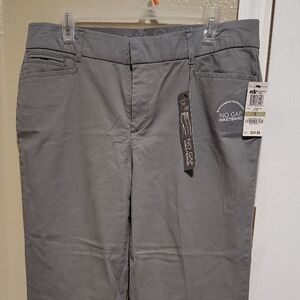 Gray Women's Pants with No Gap Waistband